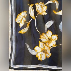 WHBM Yellow Floral Scarf